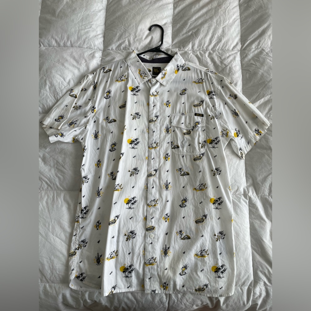 Lost at sea short sleeve casual button down